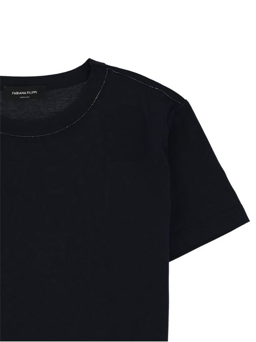 T-shirt donna mezza manica navy Fabiana Filippi | JED266F133L7965146